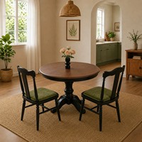 Table à manger circulaire extensible et pliable en bois rétro français, écologique, pour hôtels et restaurants