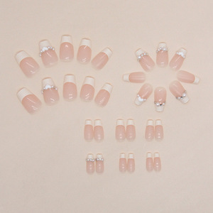 <span class=keywords><strong>Uñas</strong></span> Postizas <span class=keywords><strong>en</strong></span> Caja, Estilo Ballet Corto, <span class=keywords><strong>Blanco</strong></span> Perla Crema, Francesas, Lindas, Estilo Ins, <span class=keywords><strong>Uñas</strong></span> de Moda - Product Image 4
