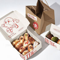 Boîte à donuts pliable personnalisée, boîte à donuts jetable de qualité alimentaire, boîte en papier pour emporter les gaufres