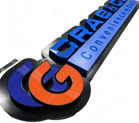 Lettres en relief 3D éclairées par LED, résistantes aux intempéries, pour enseignes publicitaires de marque