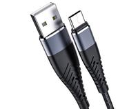 Kabel pengisi daya tipe c, 1m 3A desain ekor ikan dikepang nilon pengisian cepat data usb tipe-c jalinan kabel nilon