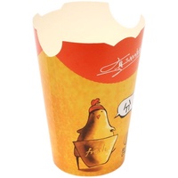 Gobelet en carton alimentaire recyclable de nouvelle conception avec couvercle pliable intégré, estampage à chaud personnalisable pour boissons froides/chaudes