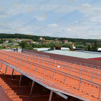 Support de panneau solaire en aluminium réglable HQ Mount pour système de montage solaire, inclinaison arrière 15-30 degrés, installation sur toit.