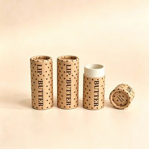 Tube en carton biodégradable portable avec impression quadricolore pour l'emballage de déodorant naturel en stick solide - Product Image 1