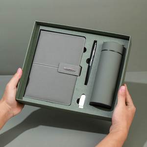 Ensemble cadeau d'entreprise personnalisé, tasse isotherme de luxe, carnet en PU relié rigide avec stylo, ensemble cadeau promotionnel d'entreprise avec boîte - Product Image 3