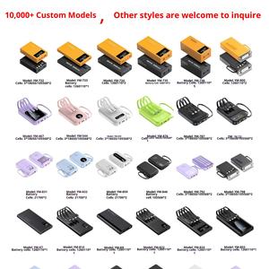 Écran LED haute capacité amovible peut contenir 16 <span class=keywords><strong>18650</strong></span> batteries Kit de charge sans fil Micro USB entrée 15W ensemble d'alimentation Mobile - Product Image 4