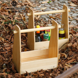 Wood Outdoor <b>Storage</b> <b>Box</b> Rectangle Food Carry Case Convenient <b>Camping</b> Use - Product Image 3