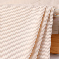 Pour canapé bricolage couture artisanat matériaux bande tissu solide uni 92% Polyester 8% Spandex tricoté extensible côtes velours côtelé vêtements trame