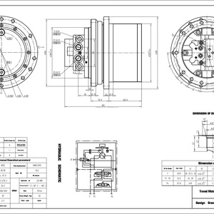 ชุดเฟืองท้ายสำหรับรถขุด ZX55 ZX48 ZX68 ZX48U-5A อะไหล่แท้ MAG-33VP-650 TM06F ชุดมอเตอร์ไฮดรอลิกขับเคลื่อน - Product Image 6