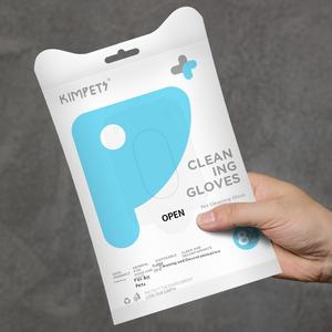 Kimpets Kit com 8 Lenços Umedecidos Descartáveis Ecológicos e Luvas Sem Enxágue para Banho e Desodorização de Cães em Todas as Estações - Product Image 6