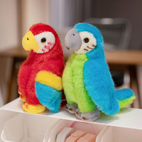Debout épaule perruche Panda raton laveur en peluche poupée mignon animal dessin animé en peluche épaule aimant poupée cadeau