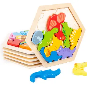 Animal Parade Puzzle and Play Set giocattoli educativi di Puzzle con alfabeto in legno