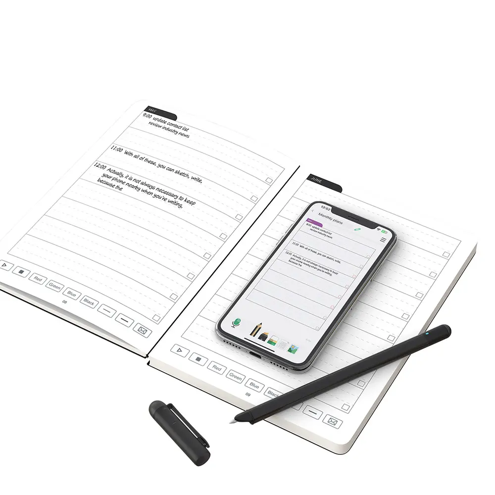 Newyes APP Smart Pen Conexión inalámbrica Multifunción Digital Smart Notebook Planificador digital Agenda