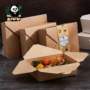 Ucuz karton kutu için restoran Hamburger patlamış mısır salata aperatif patates cipsi geri dönüşümlü özelleştirilebilir tasfiye kağıt salata kutusu