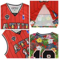 Singlet Bola Basket Pulau Bunga PURE KUKIS Jersey Bola Basket Hawaii Singlet Bola Basket Tropis Singlet Daun Palem