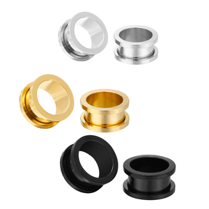 السعر المنخفض 316L الجراحية الصلب المسمار الأذن اللحم نفق كمية صغيرة الأذن التوصيل مقاييس ثقب مجوهرات بارد المتوسع مجوهرات للجسم - Product Image 3