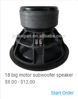 Caisson de basses pour voiture 6.5 "8" 10 "12" 15 "18" 21 24 32 pouces Competition Sound Auto System Subs 1000w 2000w 3000 5000 w Rms