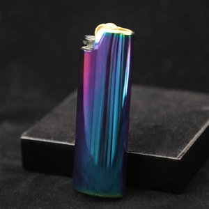 Venta al por mayor de fábrica: Funda de aleación de zinc cromada brillante para encendedor <span class=keywords><strong>BIC</strong></span> J6, accesorio para fumar con logotipo personalizado - Product Image 5