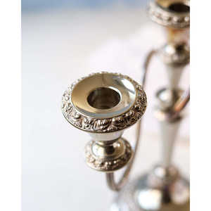 Candelabros de Metal de Tres Brazos Sheffield, Portavelas, Faroles, Frascos para Velas - Product Image 3