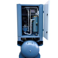 Facile à installer petit 5.5 Kw 7.5 HP 3 en 1 compresseur d'air à vis monté sur réservoir 200 litres compresseur d'air à vis de réservoir