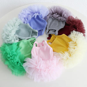 2024 gaya baru Korea Jepang musim semi dan musim panas pakaian anjing mewah kelas atas rok benang hewan peliharaan gaun Tutu anjing grosir - Product Image 1