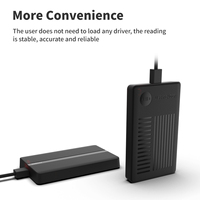Lector de Tarjetas RFID USB Compacto de 13.56MHz/125kHz ISO 14443A DC5V, Material ABS+PC, Compatible con Windows/Linux/Android