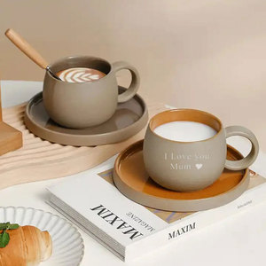 2025 in 300 ML personalizzato stampato caffè tazza da tè e piattino all'ingrosso regalo <span class=keywords><strong>tazze</strong></span> <span class=keywords><strong>Vintage</strong></span> in ceramica - Product Image 1