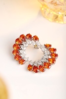 High-End Vintage Schmuck Set Blumen form Ohrringe Persönlichkeit Geometrie Übertreibung Halbkreis förmige Licht Luxus Ohr stecker
