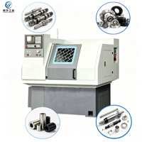 Mesin Bubut CNC 2-axis Gang-tool YH40-300 Hemat Biaya, Flat-bed Logam, Batang Maksimal 36mm, Spindle 3000rpm untuk Otomotif, Perkakas