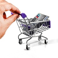 Modèle miniature de chariot de supermarché 1:48, jouet pour enfants, décoration de maison
