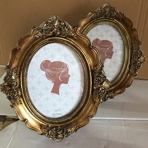 Wholesale <strong>Shabby</strong> <strong>Chic</strong> <strong>Picture</strong> <strong>Frame</strong> in Swept Gold Resin Sculpture for Home Decoration Fits 5x7 Photos - Product Image 6