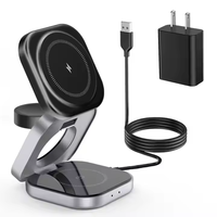 Great Roc Hot seller 3 en 1 téléphone montre intelligente et support de chargeur sans fil AirPods 15W max solution de charge rapide sans fil