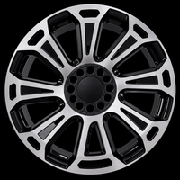 Nouvelle jante en alliage d'aluminium forgé, design Y Mesh, bicolore, finition usinée argent brillant et noir, logo personnalisé, jante de voiture 5x114.3