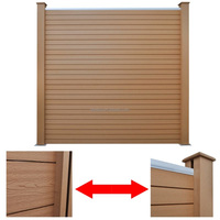 Nouveau Style 1.8m x 1.8m fini UV Wpc Post 6ftx6ft résistant aux intempéries Installation facile Rail clôture matériel pour cour et jardin