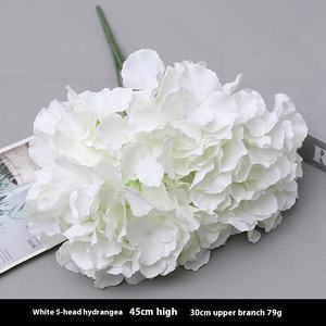 Flor DE BODA Artificial de Hortensia de 5 cabezas para decoración de pared de fondo, guía de camino para el Día de San Valentín, Pascua, 2 uds. - Product Image 4