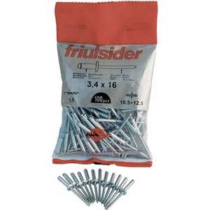 RIVETTO A STRAPPO ALLUMINIO FRIULSIDER MM 3,4X 9 CF = PZ 100 - Product Image 1