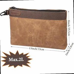 Waxed vải công cụ túi nặng dây kéo công cụ túi lưu trữ tiện ích túi cho các công cụ cáp - Product Image 5