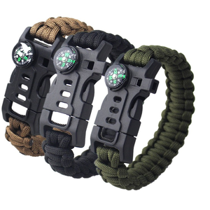 Blue Color Good Quality Outdoor Survival Cord Bracelet - Product Image 5