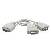 Venta directa 1ft + 1ft HDB15M a 2 HDB15F VGA Splitter Cable de datos