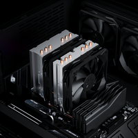 Refroidisseur de processeur PC upHere Dual Tower, 6 caloducs, ventilateur CPU 120 mm, 4 broches PWM, refroidisseur d'air pour processeur Intel AMD pour ordinateur de bureau