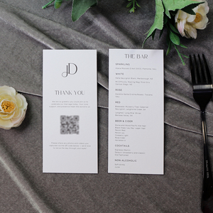 Ensemble de menus de <span class=keywords><strong>mariage</strong></span> personnalisés haut de gamme en velours avec section bar et carte de remerciement pour une célébration de <span class=keywords><strong>mariage</strong></span> élégante – <span class=keywords><strong>Papeterie</strong></span> - Product Image 4