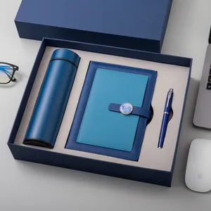 2024 Relatiegeschenk Set Bedrijfsleider Notebook Vacuüm Fles Pen Geschenken Met Klant Logo Voor Mannen En Vrouwen