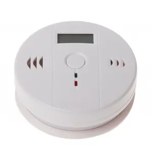 Alarm Sensor Monoksida LCD Baterai Dioperasikan Detektor CO Keamanan Rumah