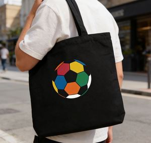 Sacs fourre-tout en toile de coton réutilisables, écologiques et résistants pour le football - Product Image 2