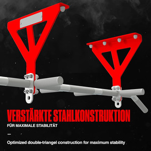 Wellshow sport Klimmzugstange deckenmontaggio, HS-K-D6W, Weiss, Studiozulassung, 6 rutschfeste Griffe, Pull Up <span class=keywords><strong>bungen</strong></span> & mehr - Product Image 6