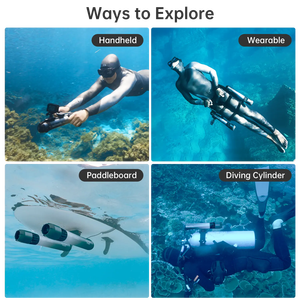 <span class=keywords><strong>Scooter</strong></span> <span class=keywords><strong>sous</strong></span>-<span class=keywords><strong>marin</strong></span> Waydoo Subnado Plus 800W, vitesse maximale 2,4 m/s+, en alliage d'aluminium, corps compact, autonomie de 56 minutes - Product Image 3