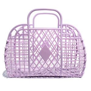 Cute Jelly Candy Bag Little Girls Children's Summer Beach Bag Plastic Basket Favors Retro Jelly Purse Silicone Bag Basket