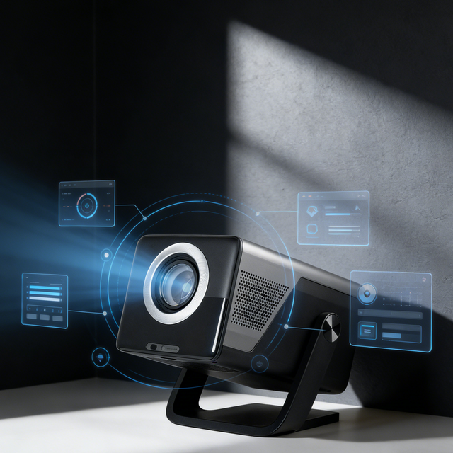 Cost-effective 1080P LCD Projector LED Portable Design Short Throw Android OS for Home Theater Business
