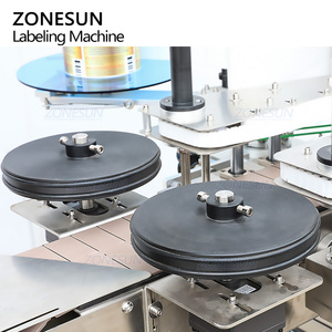 ZONESUN ZS-TB300N Automatic Flat Round Bottle Double Side Self Adhesive Sticker Labeling <b>Machine</b> for Shampoo Laundry Detergent - Product Image 2