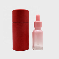 Flacon compte gouttes en verre, rond, 10ml, 1oz, 100ml, 1 pièce, dégradé rose, pour emballage d'huile essentielle, 30ml, 50ml